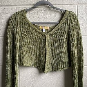 green sweater